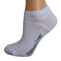 Ankle thin socks with molecules of silver white