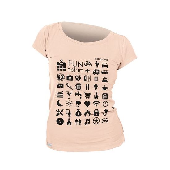 Woman´s speaking T-shirt TRAVEL  old pink