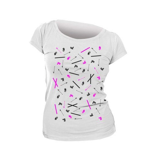 Woman´s t-shirt white imprited SKI