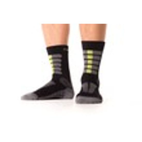 Summer trekking socks with molecules of silver gray-green