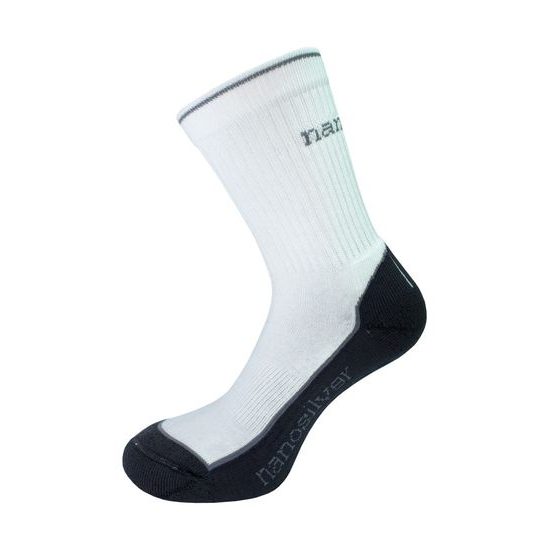 Sports thermo socks with molecules of silver white