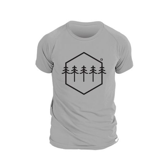 Man´s T-shirt nanosilver CLASSIC imprited TREES grey