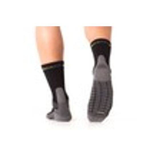 Summer trekking socks with molecules of silver gray-green