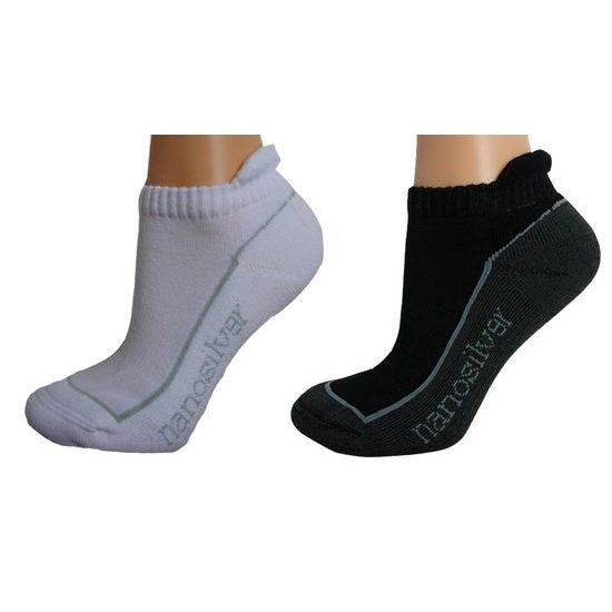 Ankle terry socks with molecules of silv