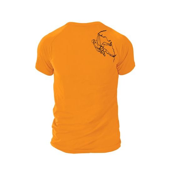 Man´s T-shirt nanosilver CLASSIC imprited CLIMBER apricot