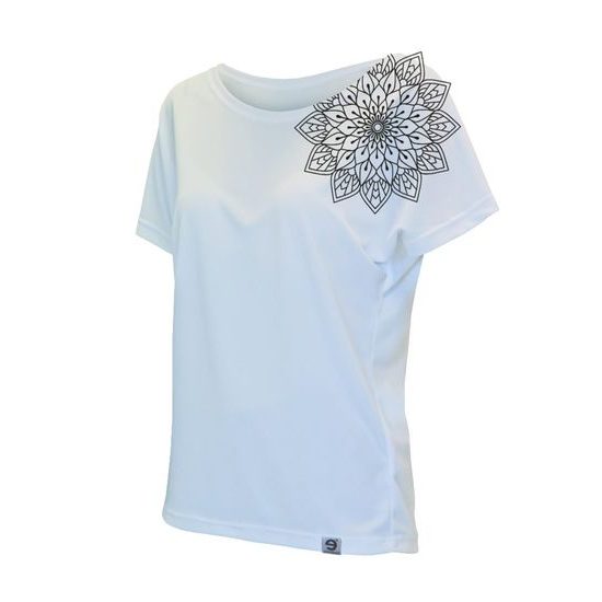 Woman´s T-shirt nanosilver+Coolmax with bat sleeves - imprinted MANDALA