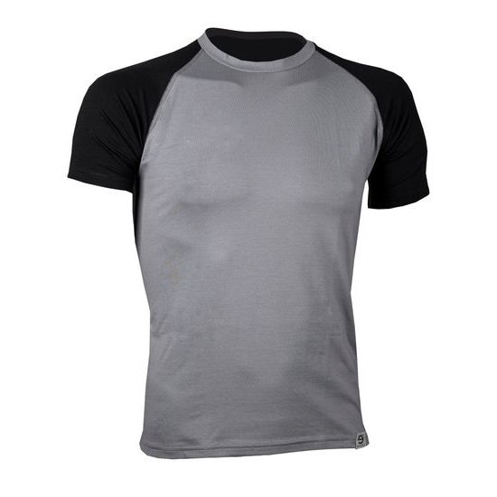 Man's T-shirt nanosilver CLASSIC COMBI with short sleeves grey/black