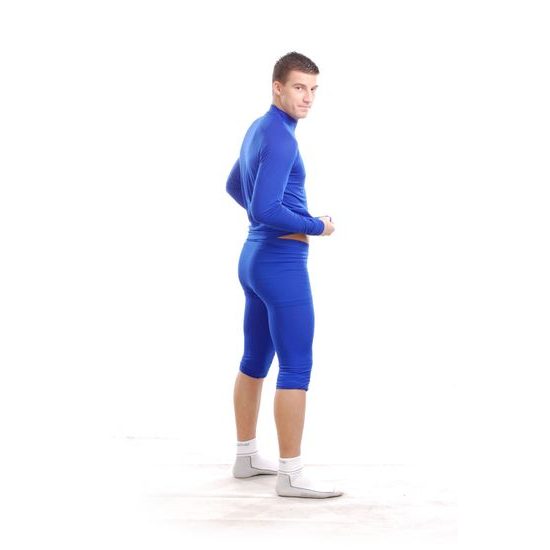Man's thermal underpants 3/4 pants nanosilver blue
