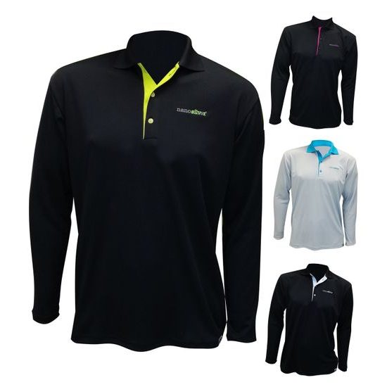 T-shirt with collar nanosilver GOLF ACTIVE long sleeves