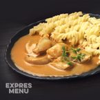 EXPRES MENU s přílohou - Kuře na paprice s těstovinami - 1 porce