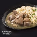 EXPRES MENU s přílohou - Krůta na slanině s rýží - 1 porce