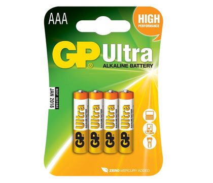 GP Ultra Alkaline R03 (AAA) blistr/4 ks