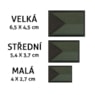 Velcro nášivka Vlajka ČR, bojová - zelená