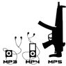 Tričko nové MP3 - MP4 - MP5 - bílé