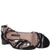 Sandály Lizard black suede + silver print 4643-0123-20-420