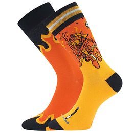 Ponožky Lonka Doble oranžové - hasiči