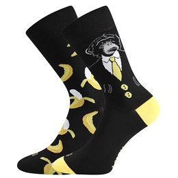 Ponožky Lonka Doble černé - opice