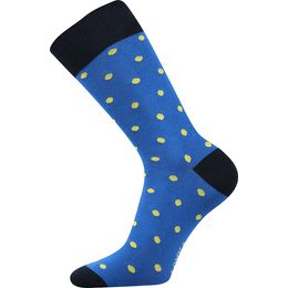 Ponožky Lonka Wearel 001 modré+žluté puntíky