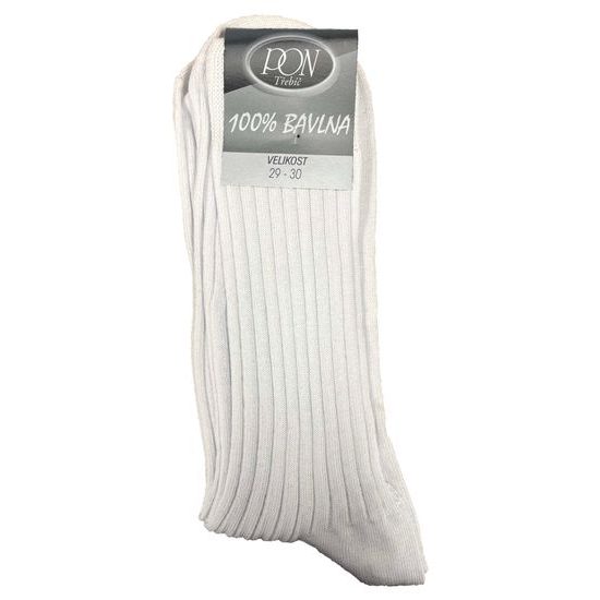 Ponožky PON 100% bavlna bílé