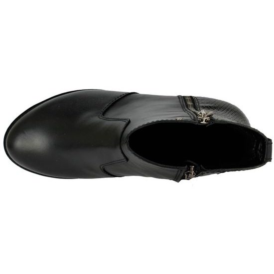 Nadměrné kotníkové boty De Plus černé 9596-K-4006 - black F-382 leather