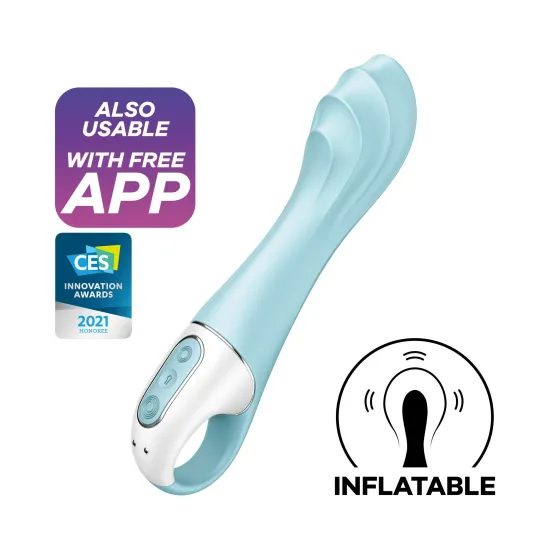 Satisfyer Air Pump Vibrator 5+ Modrý