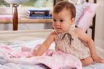 Dětská deka se jménem a údaji o miminku ZAJÍČEK