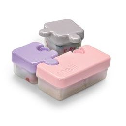 Desiatový box Puzzle 850 ml - ružový, fialový, sivý