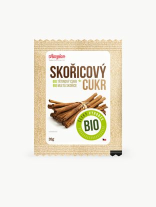 Bio SKOŘICOVÝ CUKR 20g. Český výrobek.