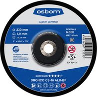 Osborn (Dronco) 1233150100 - Kotouč řezný pr. 230x1,9x22,2mm, na hliník, AL, zrno CS 46 ALU, Superior - vypouklý