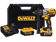 DCD996P2 DEWALT 18 VOLT AKU PŘÍKLEPOVÁ BEZUHLÍKOVÁ VRTAČKA / ŠROUBOVÁK XRP, 2 X 5,0AH AKU XR LI-ION, NABÍJEČKA, KUFR T-STAK