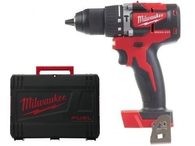 Bezuhlíková aku vrtačka s příklepem Milwaukee M18 CBLPD-0X - 18V, 60Nm, 2 rychl., kufr, bez akumulátoru a nabíječky (4933464557)