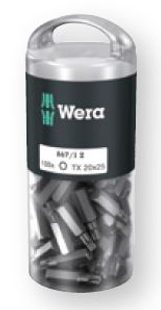 100x TX30x25mm, TORX®, up. šestihran 1/4´´ pro držák D6,3, 867/1 DIY 100, WERA, 072451