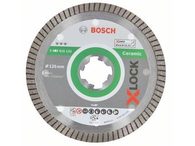 Diamantový kotouč na tvrdou dlažbu, kámen, obklady, keramiku pro úhlové brusky se systémem X-LOCK Bosch Best for Ceramic Extra Clean Turbo, pr. 125 x 22.23 x 1.4 / 7 mm (2608615132)