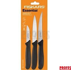 Essential Sada 3 nožů na zeleninu - nůž loupací 7 cm, nůž okrajovací 11 cm, nůž snídaňový 12 cm FISKARS 1023785