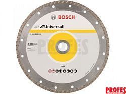 Univerzální diamantový kotouč Bosch Eco for Universal Turbo 230 x 22,23 x 3,0 x 7.0 mm na beton, cihly, vápenopískové cihly (kód 2608615039)