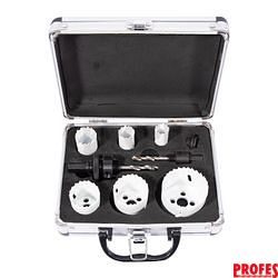 XTLINE Sada vykružovacích bimetalových korunek 9 dílů | 19-57 mm, hliníkový box