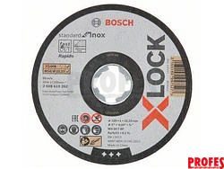 Řezný kotouč na nerez pro úhlové brusky se systémem X-LOCK Bosch Standard for Inox - 125 x 1.0 x 22.23 mm, plochý (2608619262)