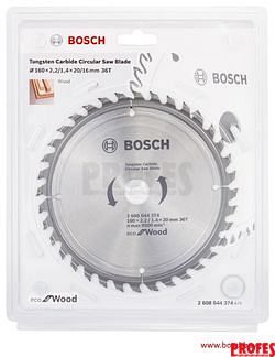 Pilový kotouč Bosch Eco for Wood 160x2.2/1.4x20 36T