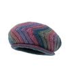 Módní pletený baret fialkový