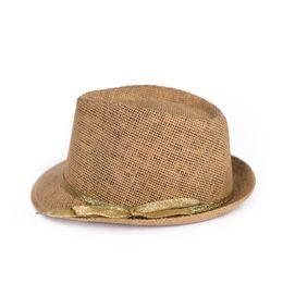 Trilby klobouk hnědý se zlatou šňůrkou