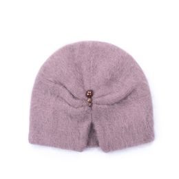 Zimní elegantní čepice růžová