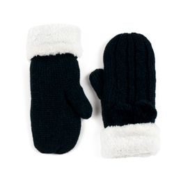 Kožíškové palcové rukavice černé