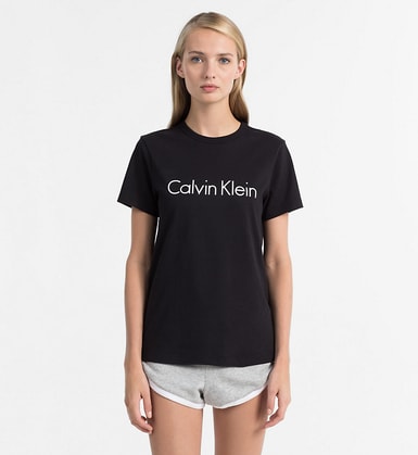 Tričko CALVIN KLEIN Cotton Top QS6105E černé Tričko CALVIN KLEIN Cotton Top QS6105E černé