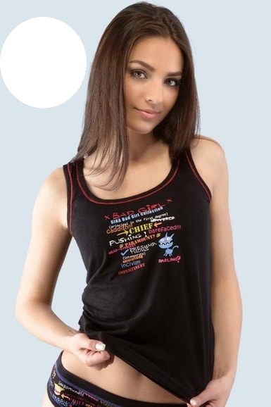 Dámské tílko GINA Bad Girl 18033P - bílá Dámské tílko GINA Bad Girl 18033P - bílá