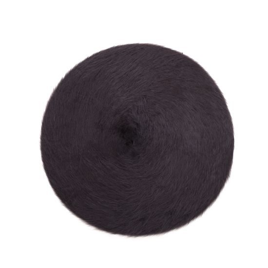 Angorský baret s dlouhým vlasem černý