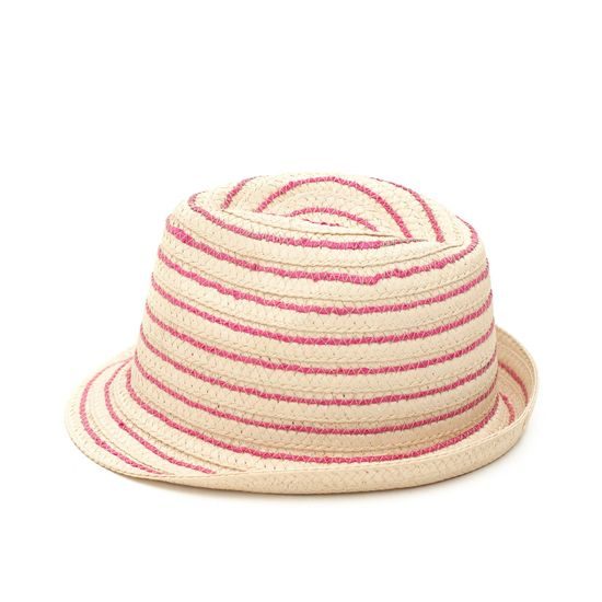 Soft trilby klobouk s růžovými proužky