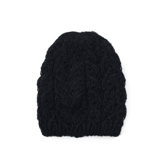 Mohérová čepice beanie černá