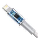 BASEUS  HIGH DENSITY PD USB-C - LIGHTNING 2,0 M 20W WHITE