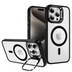 Cu-Be Kickstand pouzdro iPhone 15 Plus Black (s podporou bezdrátového nabíjení)