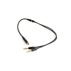 GEMBIRD 3.5 mm stereo jack 4-pin, redukce, 20 cm, 2xF/M